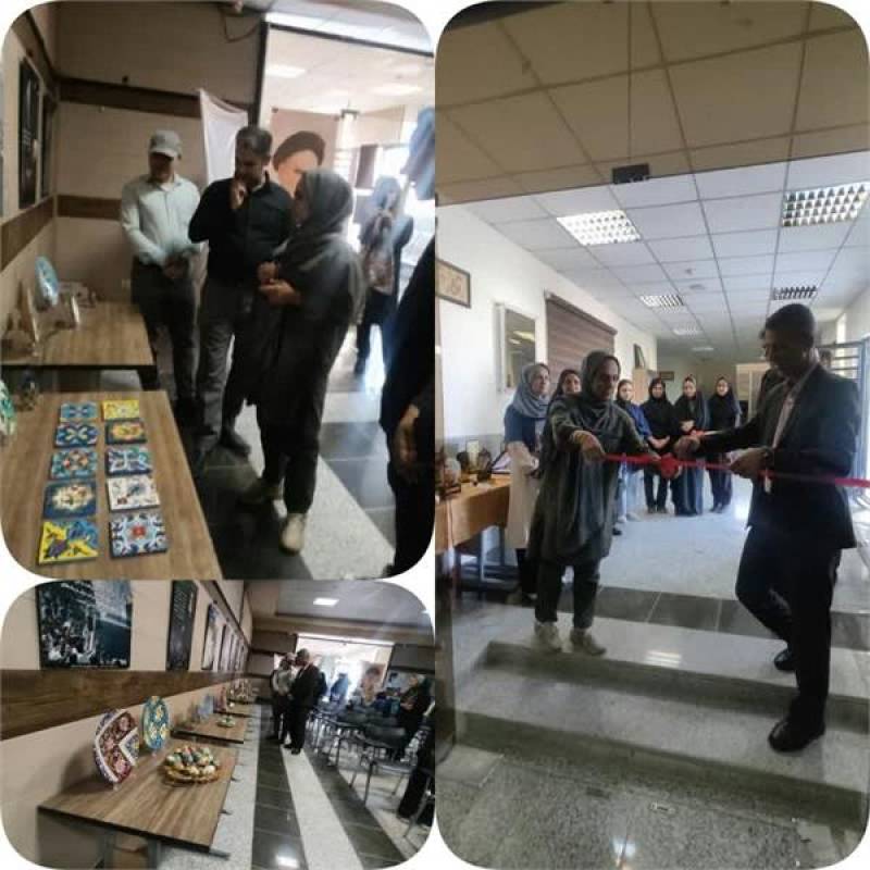 افتتاح نمایشگاه تجسمی نقاشی روی سفال در جیرفت